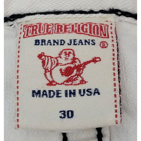 True Religion Slim Classic Button Fly Jeans Color Gravel Style M05E08UK Mens 30 - Picture 11 of 16